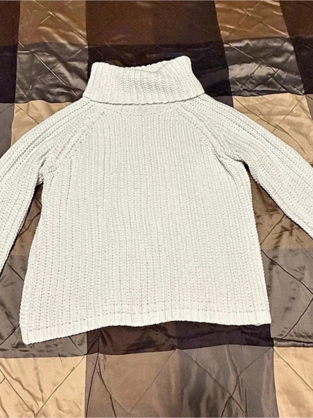 Streetwear Society Turtleneck Knit Sweater in White Size Small